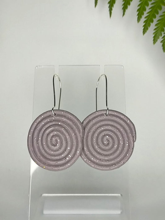Purple Sparkle Spirals