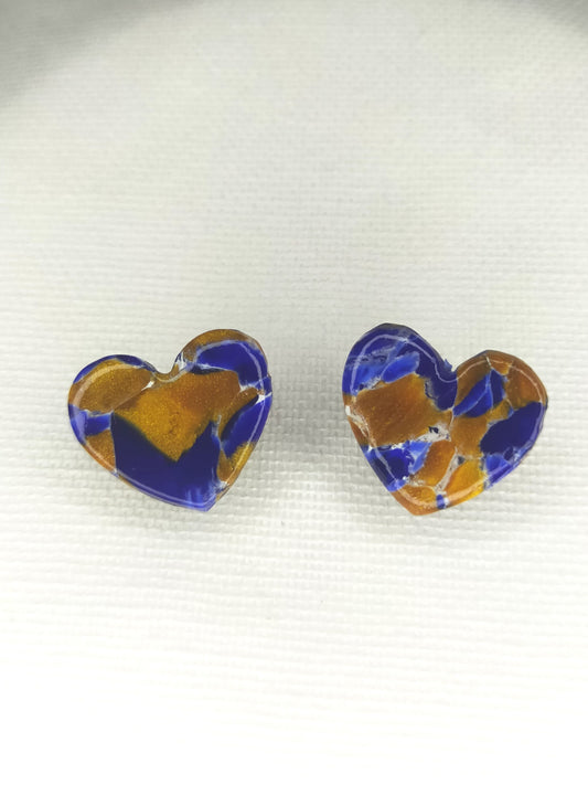 Blue & Gold Hearts