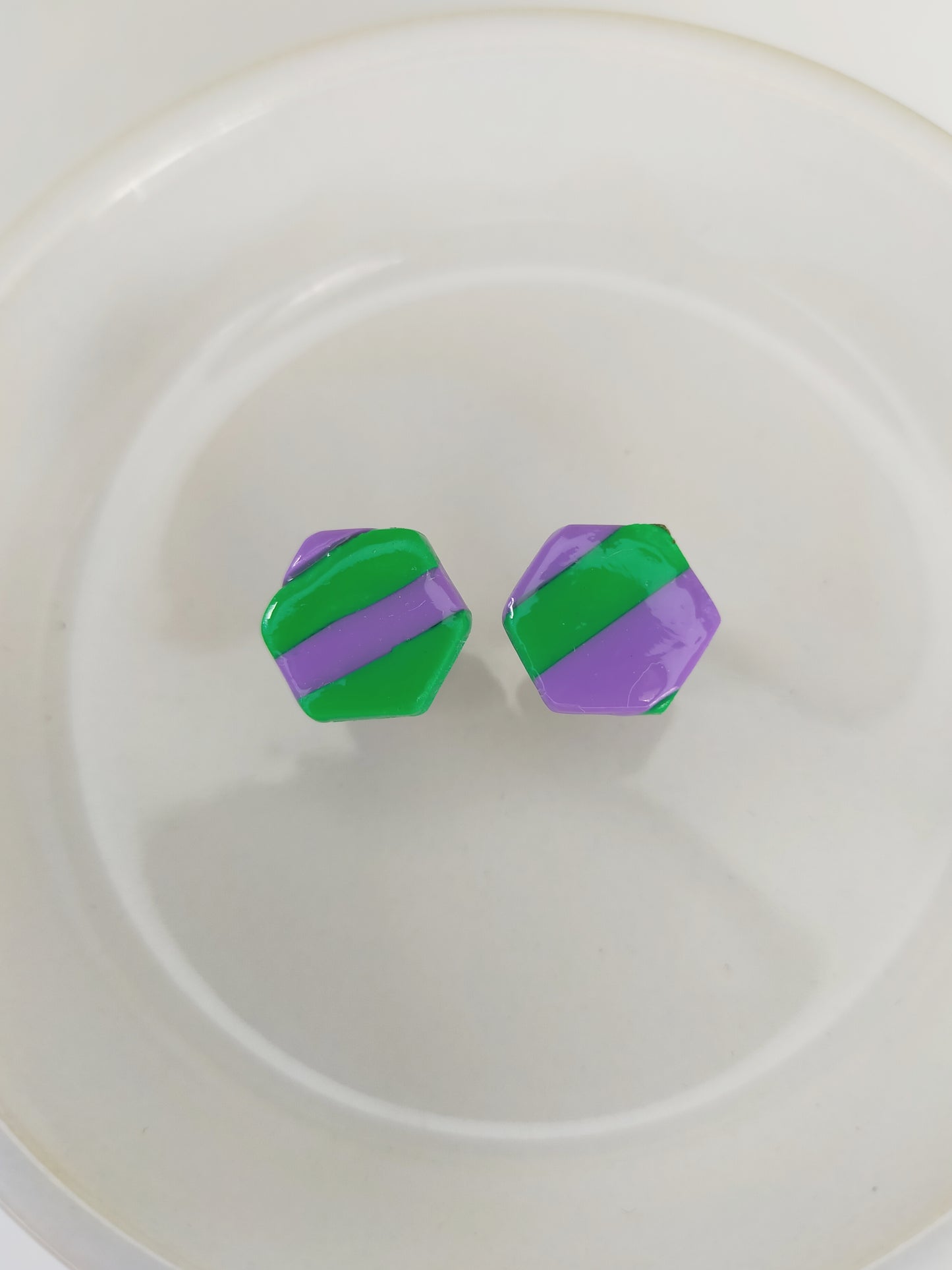 Green & Purple Studs