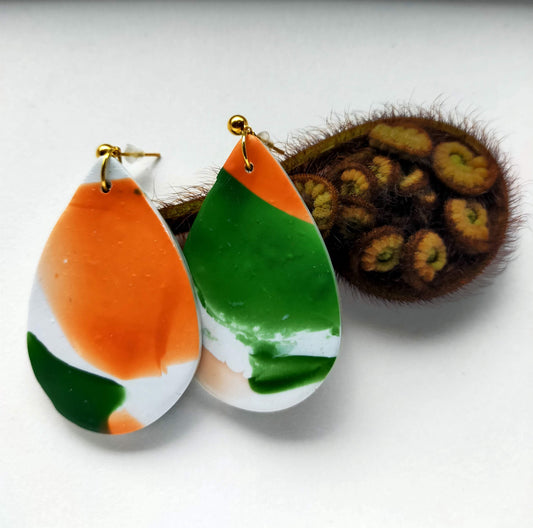 Green & Orange Teardrops 2